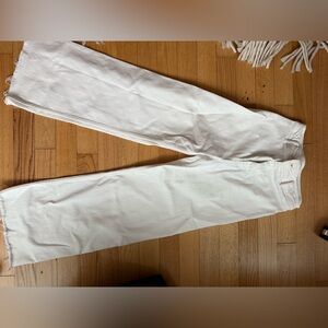 White Straight-Leg Pants